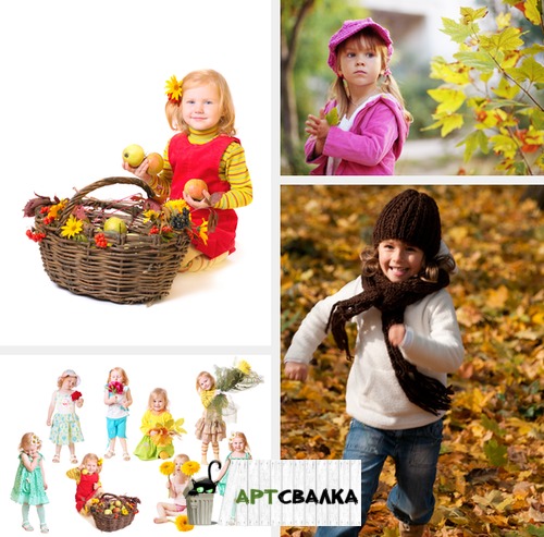 Дети и осень клипарт  | Kids, and fall clipart